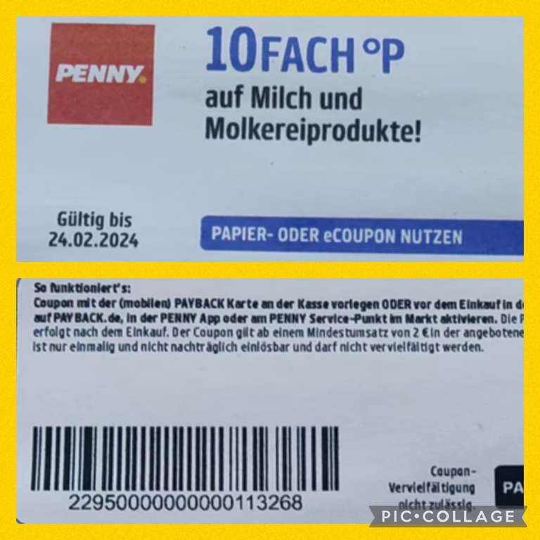 PENNY - Warengruppen Coupons Payback