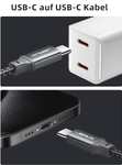 JSAUX USB C auf USB C Kabel 100W 3M, USB-C Ladekabel PD 5A Typ-C Schnellladekabel für iPhone, MacBook, iPad, Samsung, Switch (Amazon Prime)