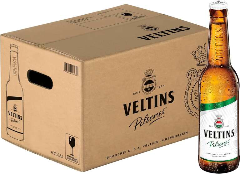 / VELTINS Pilsener, MEHRWEG (20 x 0.33 l Flasche) für 11,47€ (Spar-Abo Prime)