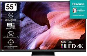 Hisense 55U8KQ Mini-LED-Fernseher (139 cm/55 Zoll, 4K Ultra HD, Smart-TV) eff. 774 Euro + VK durch shoop