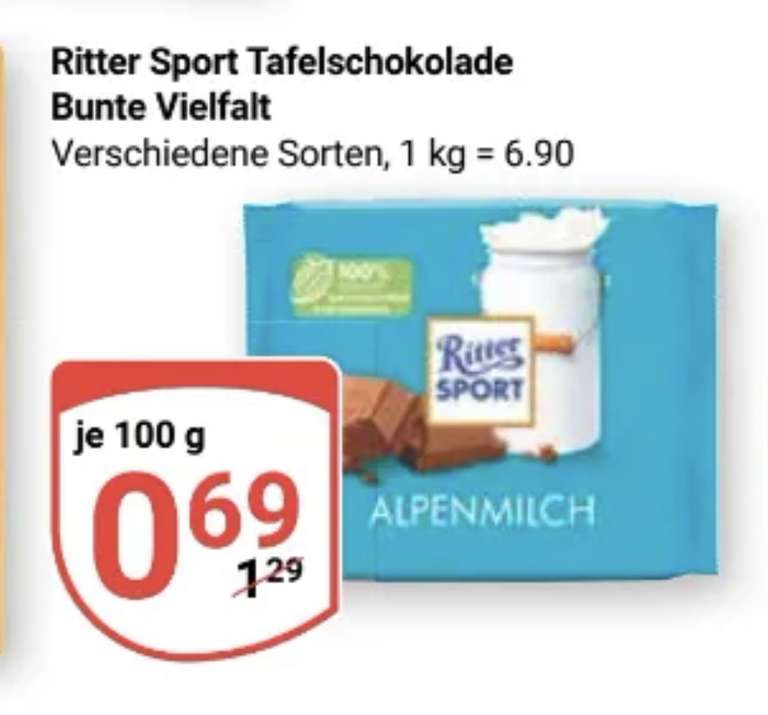 Ritter Sport bei Globus 0,69€ (evtl. bundesweit)