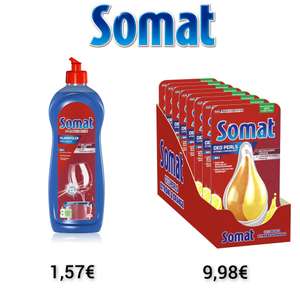 Somat Klarspüler (750 ml), Spülmittel-Zusatz mit Extra-Trocken Effekt oder 8x Deo Perls (Prime Spar-Abo)