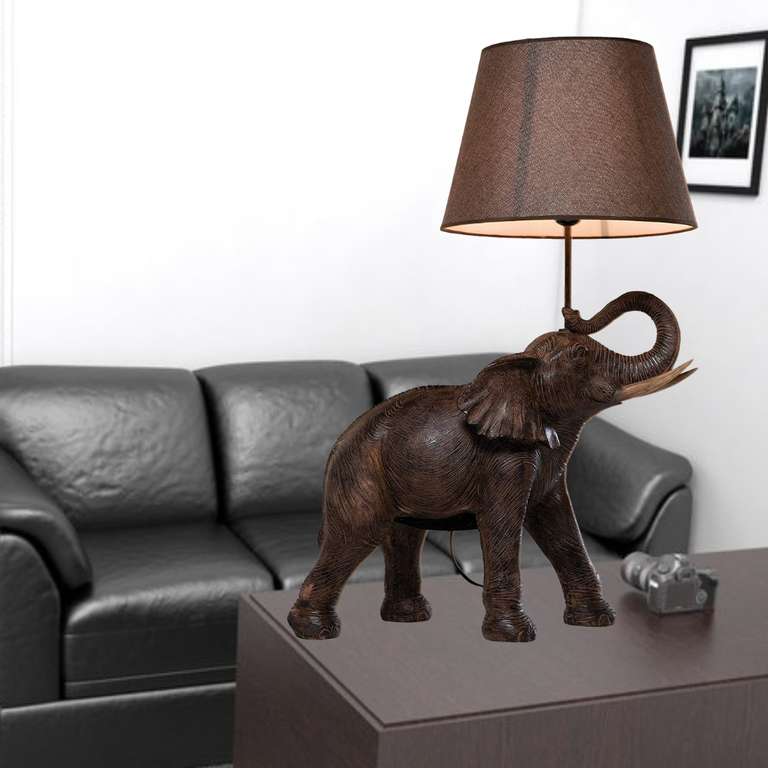 Elephant in the Room - Kare Design Tischleuchte Animal Elephant Safari, 73,5 x 52,3 x 33cm