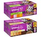 Whiskas 1+ Katzenfutter "Tasty Mix Chef´s Choice in Sauce" oder "Ragout Geflügel Auswahl in Gelee" | 40x85g | Nassfutter [Prime Spar-Abo]