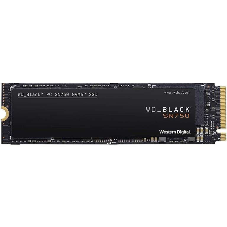 WD_BLACK SN750 NVMe SSD interne SSD 500 GB (Gaming SSD, 3.430 MB/s Lesegeschwindigkeit, schlankes Design, NVMe SSD-Performance) schwarz