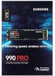 Samsung 990 PRO NVMe M.2 SSD, 4 TB, PCIe 4.0, 7.450 MB/s Lesen, 6.900 MB/s Schreiben