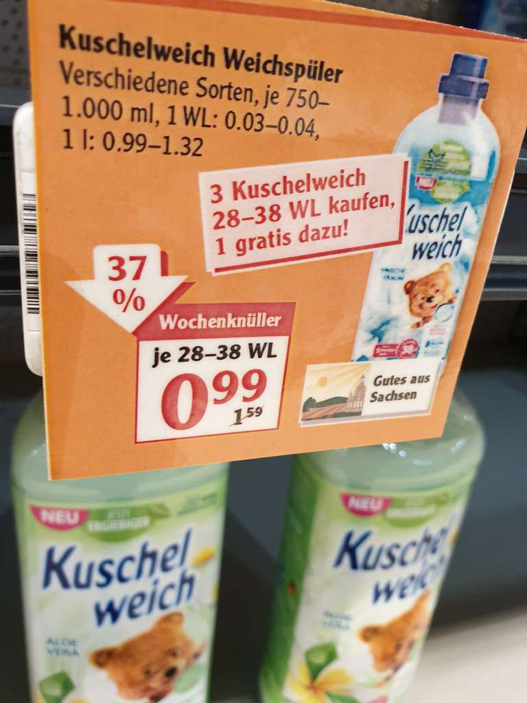 Kuschelweich Weichspüler 3kaufen 1Gratis