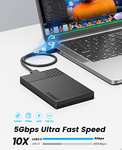 (Prime) ORICO 2,5 Zoll Externes Festplattengehäuse USB 3.0, 5 Gbps,SSD
