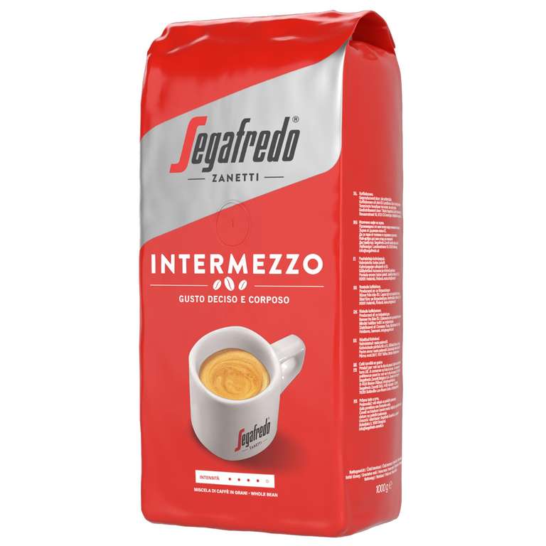 Segafredo Zanetti Intermezzo - Kaffeebohnen mit mittlerer Röstung (1 kg Packung) (Prime Spar-Abo)