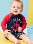 Simple Joys by Carter's Baby-Jungen Swimsuit Trunk and Rashguard Set - Prime