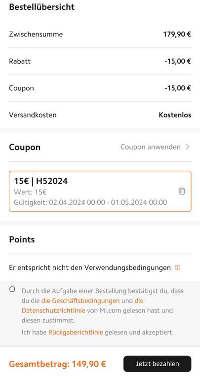 Redmi Note 13 4G 8/128GB + Redmi Buds 4 Lite Kostenlos 149,90€ (max ~110€ möglich) MI STORE APP