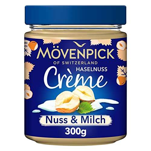 [PRIME/Sparabo] Mövenpick Haselnuss Crème Nuss & Milch, Premium Nuss-Brotaufstrich, 300g