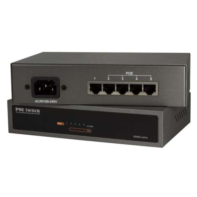 LogiLink NS0098 Desktop Switch Power Over Ethernet (PoE) 10/100 MBit/s 5-Ports