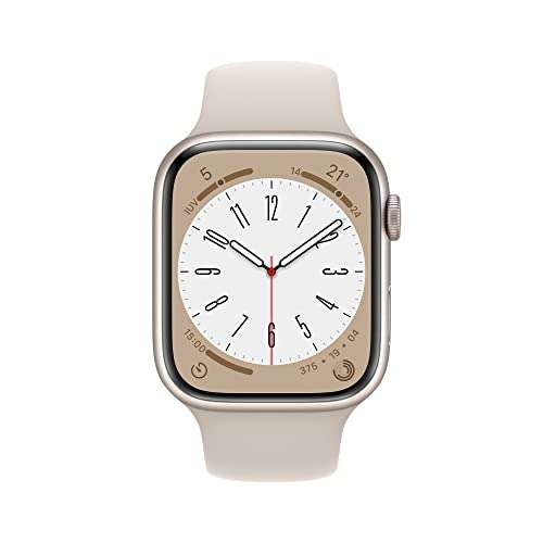 Apple Watch Series 8 45mm GPS + Cellular Aluminium Sportarmband Polarstern für 490,47€ inkl. Versandkosten / mit Gutschein 485,47€