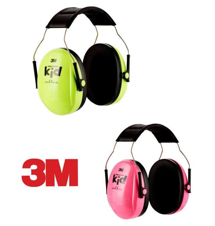 3M Peltor KID Kapselgehörschutz für Kinder H510AK, Neongrün / Pink (87 bis 98 dB)