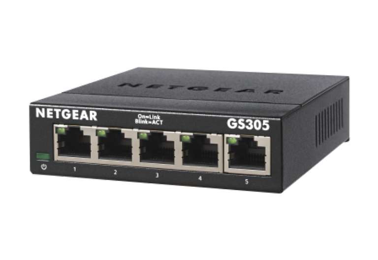 Netgear GS305v3 5-Port Gigabit Netzwerk Switch (Unmanaged, Metallgehäuse)