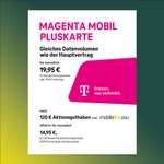 120€ Aktionsguthaben/Cashback Telekom Pluskarte Mobilfunkvertrag