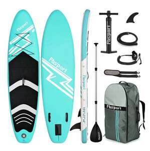 Wieder da! FBSPORT SUP Stand Up Paddle Board Kit mit Alu-Paddel+Handpumpe,Komplettes Zubehör 320CM