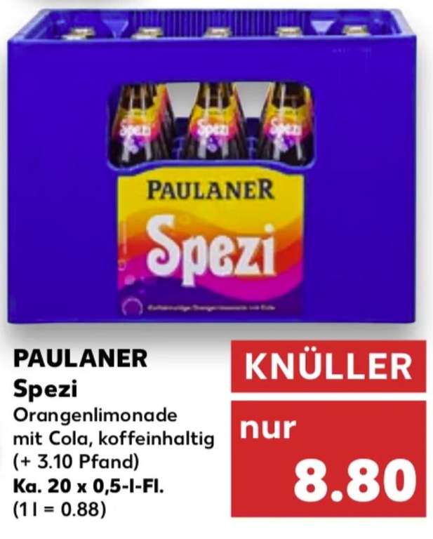 [Kaufland - Bayern/BaWü] Paulaner Spezi der Kasten (20 x 0,5l) für 8,80 €. Literpreis nur 0,88 €