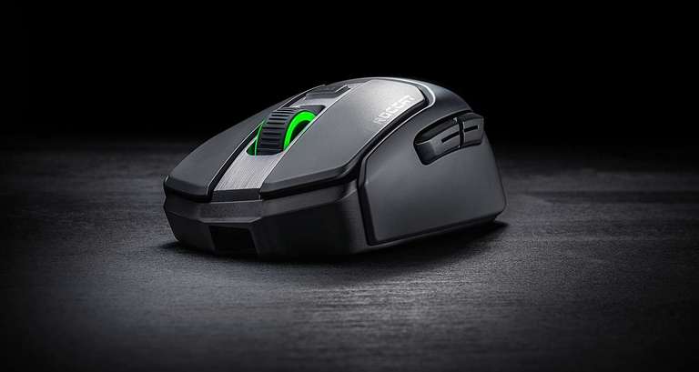 Roccat Kain 200 AIMO RGB Gaming Maus (16.000 Dpi Owl-Eye Sensor, Kabellos, Titan Click Technologie), schwarz