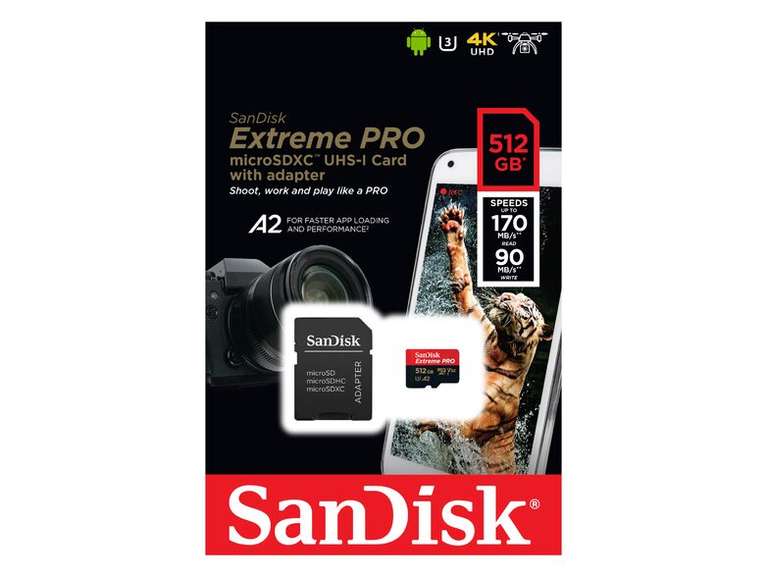 SanDisk Extreme PRO A2 microSDXC 512GB für 24,99€ oder 128GB für 4,99€ (Gravis Filialen)