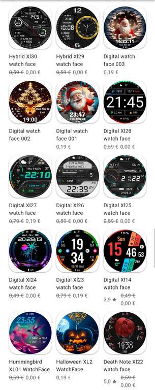 Digital Xl32 watch face + 36 weitere Watchfaces von XL watch faces [WearOS Watchface][Google Play Store]