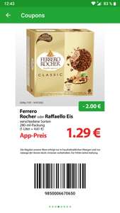 (Markant) Ferrero&Raffaelo Eis 1,29€ 4er Packung
