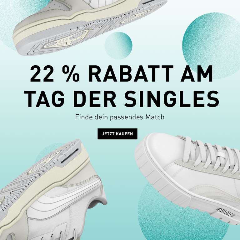 22 % Rabatt am Singles Day auf über 3.000 Produkte, z.B. PUMA x DUA LIPA Cell Dome King ML Sneaker (Gr. 35,5 - 41)