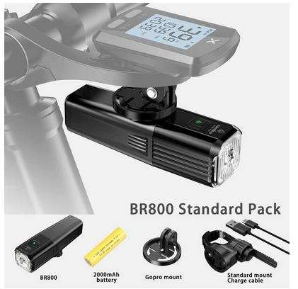 Towild BR800 - 800 Lumen Fahrradlicht - Blendfrei, aber keine STVO  Zulassung - Gopro Halterung [Ali]