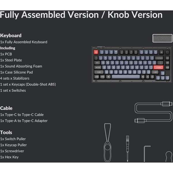 Keychron V1 Knob, Gaming Tastatur