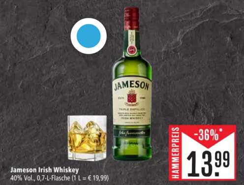 Jameson Irish Whiskey | 40 % vol | 0,7 l @ Marktkauf Kohler in Freiburg Breisgau