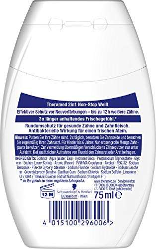 [Amazon Prime oder Locker] 4 X Theramed Toothpaste Gel Langanhaltender Schutz vor Verfärbungen // Stück: 1€ (Mindestbestellmenge)