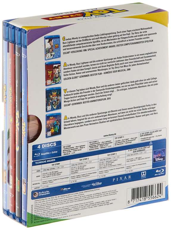 Toy Story 1-4 | Boxed Set | Blu-Ray | Prime