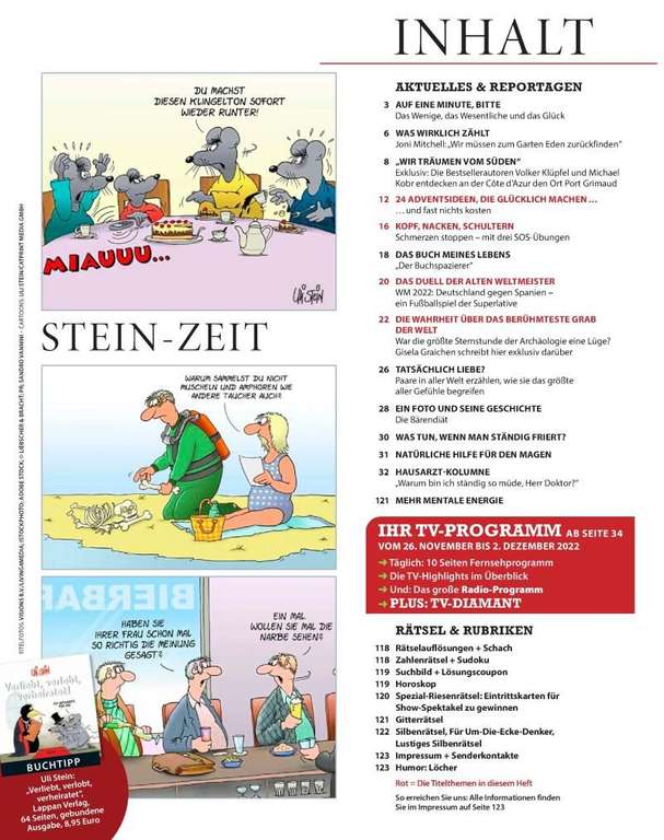 TV Hören und Sehen Jahresabo (52 Ausgaben) für 105,46 € mit 100 € Otto-/95 € BestChoice-/ 90 € Amazon-Gutsch. + 1 Gratismonat bei Bankeinz.