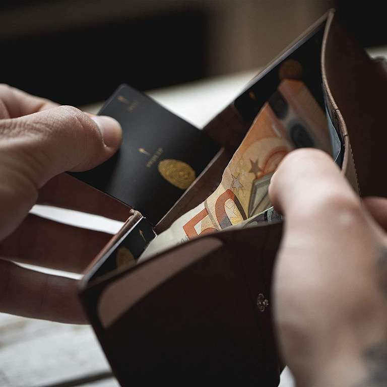 [Prime] DONBOLSO Slim Wallet NextGen Leder I mit Münzfach | 11 Karten | Echtleder | RFID Blocker