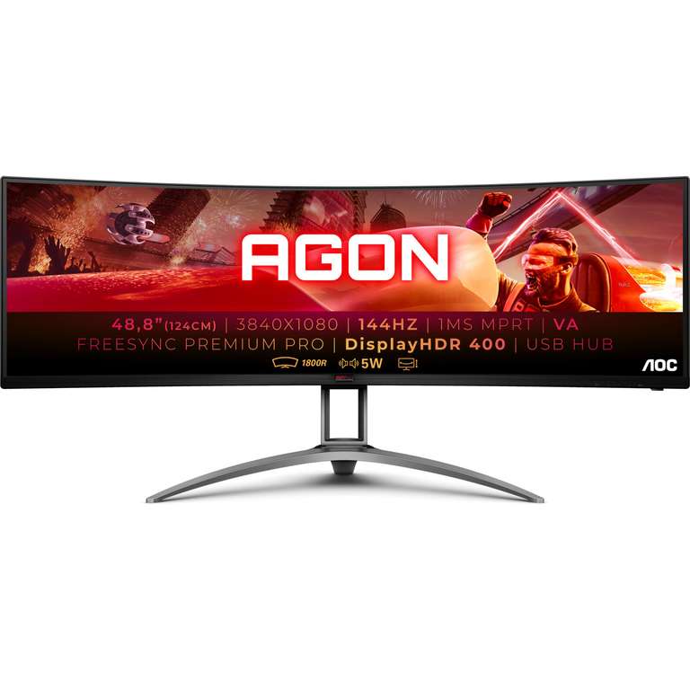 AOC AGON AG493QCX, Gaming-Monitor, 124 cm (49 Zoll), schwarz
