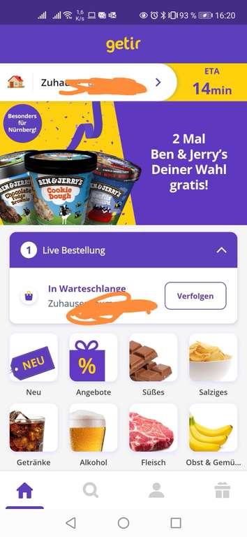 [LOKAL] GETIR: 2 x Ben & Jerry's gratis ab 10€ MBW
