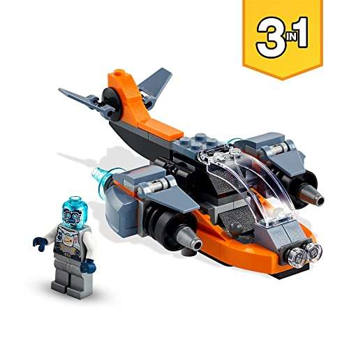 Amazon Prime] LEGO 31111 Creator 3-in-1 Cyber-Drohne - - Hoverbike, Set mit Roboter-Minifigur | mydealz