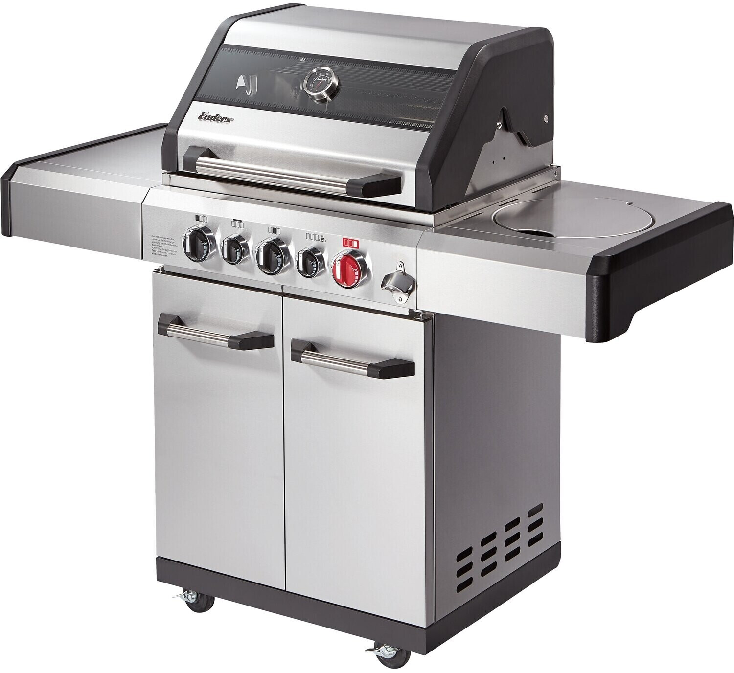 Enders Kansas II Pro 3 SIK Turbo Gasgrill Silber/ dunkelgrau
