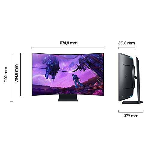 Samsung Odyssey Ark Curved Gaming Monitor S55BG970NU, 55 Zoll, Mini-LED VA-Panel, 4K UHD-Auflösung, AMD FreeSync Premium Pro