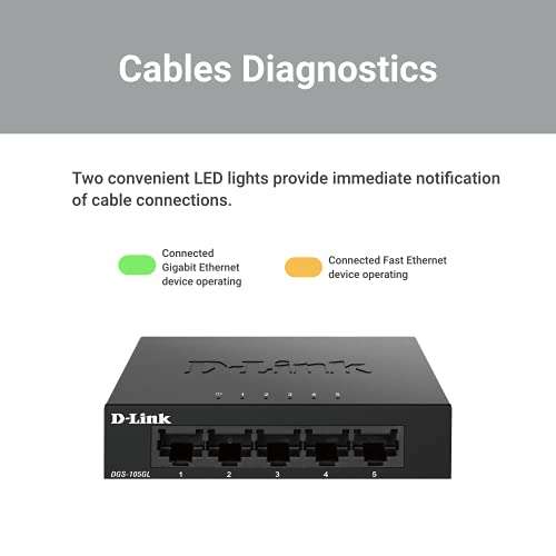 [Amazon Prime/Saturn/MediaMarkt C&C] D-Link DGS-105GL 5x Gbit Switch (Low Profile, QoS, unmanaged)