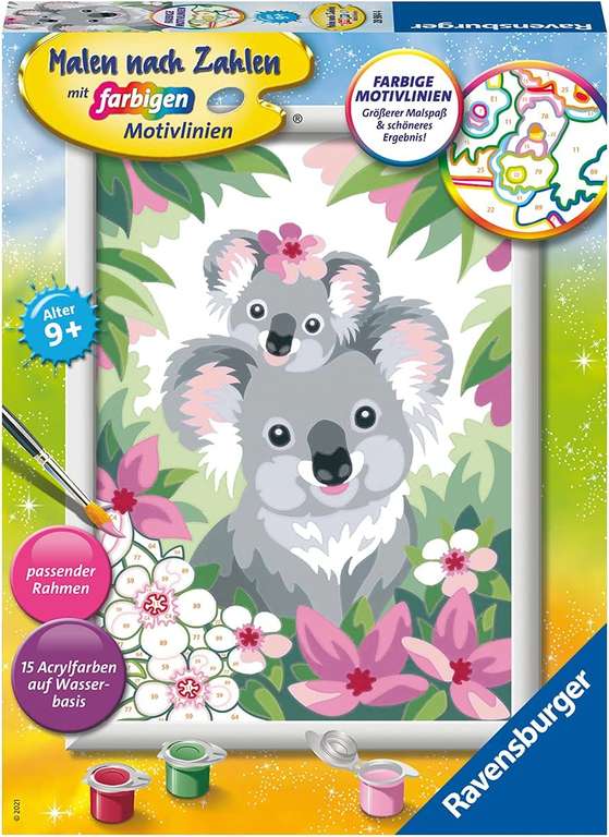 Ravensburger Malen nach Zahlen 28984 - Süße Koalas für 8,39€ (oder 2x für 11,38€) für Kinder ab 9 Jahren