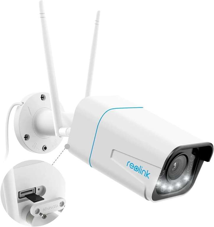 Reolink RLC-511WA Überwachungskamera (2560x1920, 5x Zoom, Farb-Nachtsicht, 2.4/5GHz WLAN, LAN, FTP, microSD, 2-Wege-Audio, Sirene, IP66)