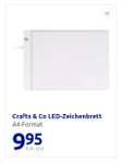 Crafts & Co LED-Zeichenbrett A4-Format für 9,95 Euro [ Action ]