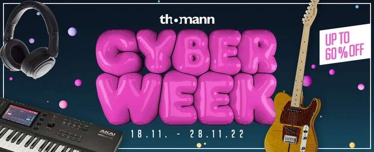 Thomann - Cyber Week mit bis zu 60 % | z. B. the t.bone MB 20 für 79 € (-33 %)