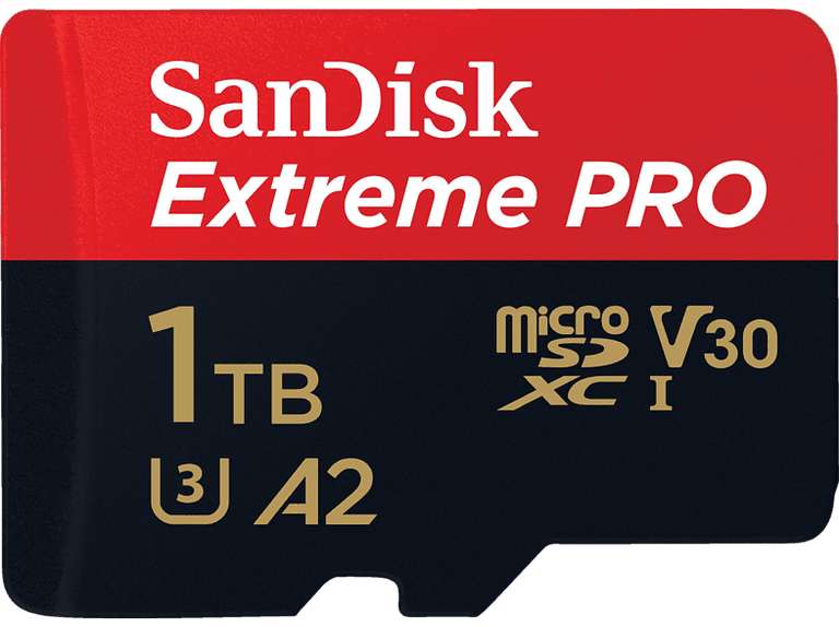 SanDisk Extreme PRO R200/W140 microSDXC 1TB Kit, UHS-I U3, A2, Class 10