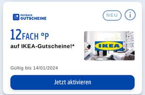 Payback 12x Punkte auf IKEA-Gutscheine