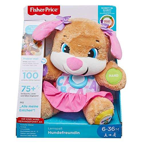 Fisher-Price FPP53 - Lernspaß Hundefreundin, deutschsprachig, Babyspielzeug ab 6 Monaten [Amazon Prime]