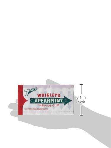 Wrigley's Spearmint Kaugummi | Minz-Geschmack | 14 Packungen (14 x 7 x 5 Streifen = 490 Streifen, ~ 2c pro Streifen)
