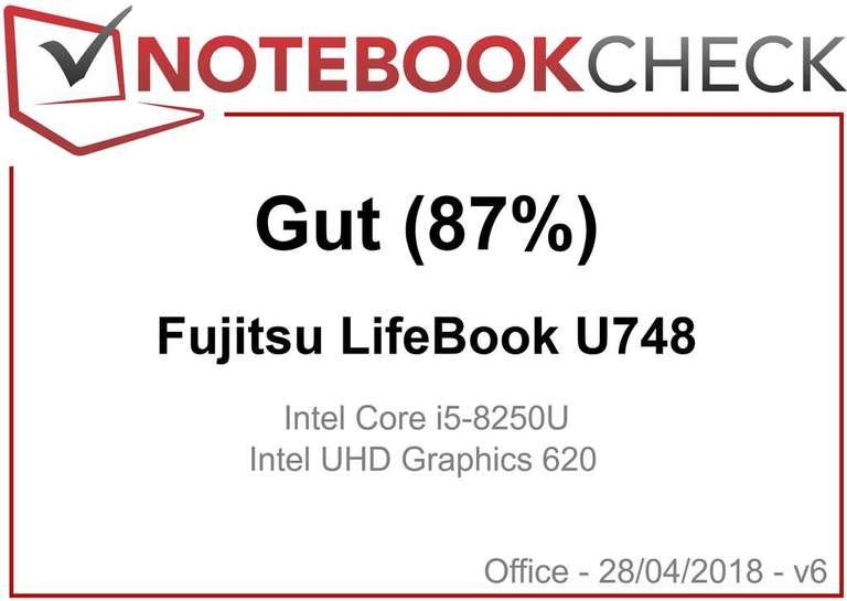 Fujitsu LifeBook U748 14" Touchscreen 300 Nits Laptop - Intel i5 8350 16GB RAM 512GB SSD USB-C LTE Backlit Win 11 Pro - refurbished Notebook